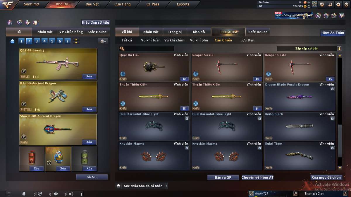 shop acc cf uy tin gia re